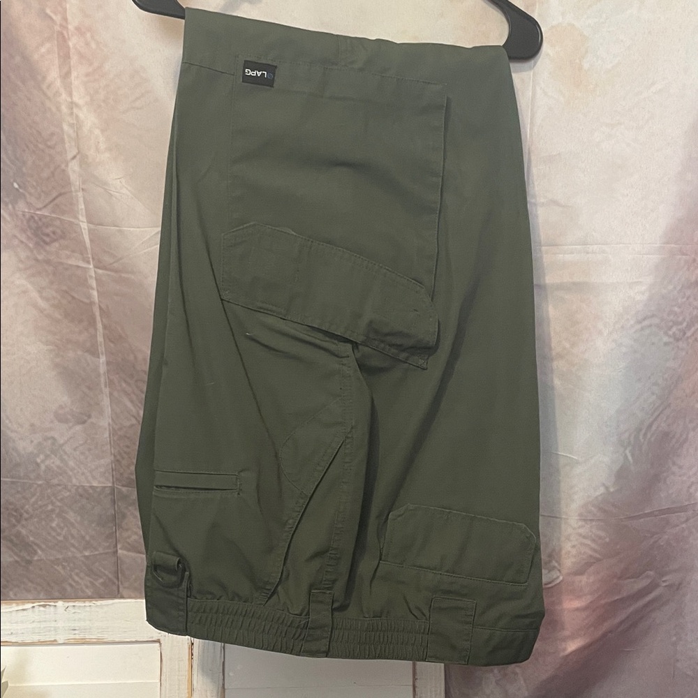 LRG Men's Olive Cargo Pants with Utility Pockets